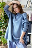 Charli Honeycomb Oversized Turtle Knit Denim /16=
